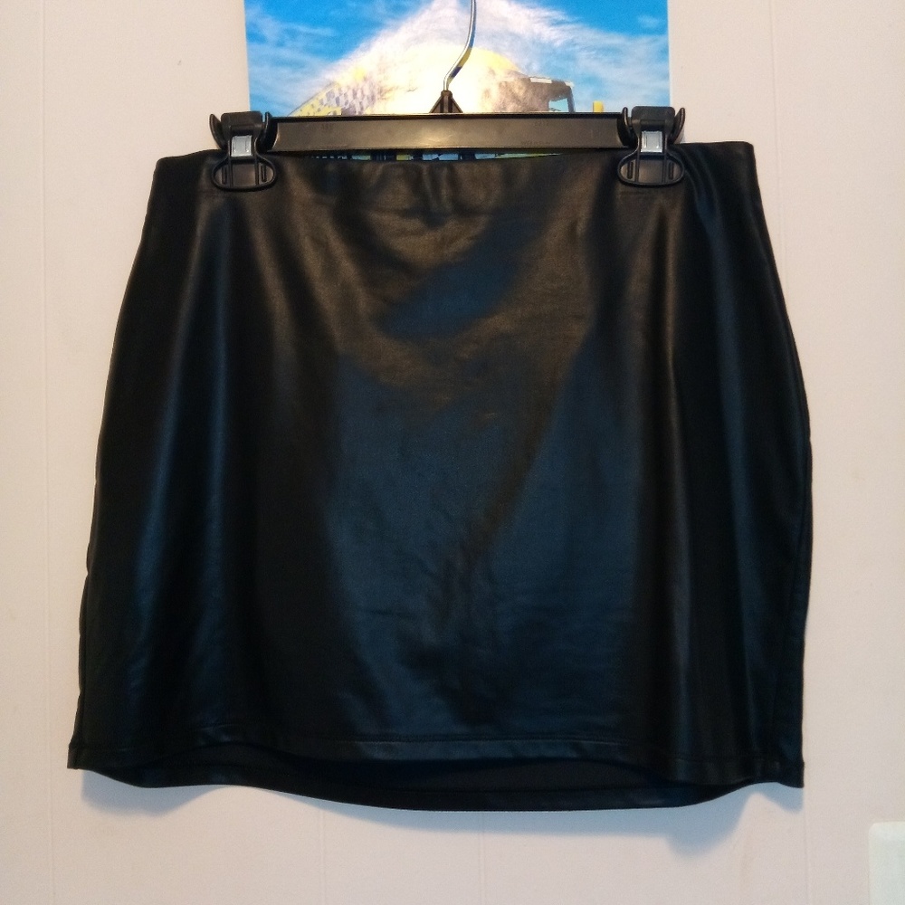 Faux Leather Skirt
